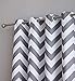 HLC.ME Chevron Print Thermal Insulated Energy Efficient Room Darkening Blackout Window Curtain Grommet Top Panels for Bedroom & Nursery - Set of 2-52
