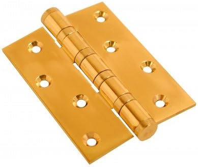 Polished Brass Ball Bearing Hinge 4" x 3'' x 3.0mm (1 Pair)
