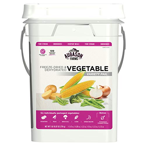 Augason Farms Freeze Dried Vegetable Variety Pack 10 lbs 10.1 oz 4 Gallon Kit