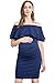 LaClef Women's Off Shoulder Maternity Dress with Double Ruffle
