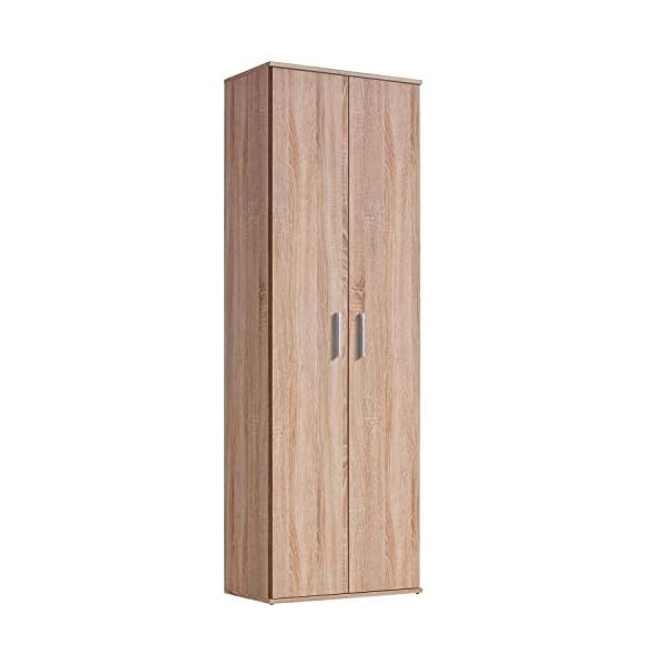 mokebo Aktenschrank Mehrzweckschrank (60x180 cm) 'Der Lange' aus Holz auch als BÃ¼roschrank, Allzweckschrank oder Schuhschrank, auch als Vorratsschrank oder Schrank in Sonoma Eiche