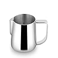 watchget Milk Frothing Pitcher 250ml/8oz Stainless Steel Espresso Steaming Pitcher Milk Coffee Cappuccino Latte Art Barista Steam Pitcher Milk Frothing Jug