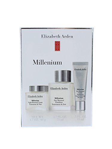 Elizabeth Arden Millenium 3 Piece Set - Day Renewal Emulsion (2.5 oz), Night Renewal Cream (1.7 oz), Eye Renewal Cream (0.5 oz)