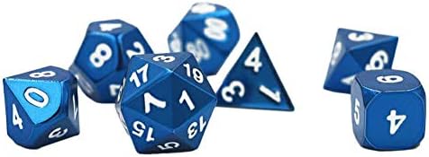 7pcs/Set Metal Dice Polyhedral Role Playing Game Dice for Dungeons and Dragons, RPG Dice Gaming, Innovative RPG Dice D&D Metal Dice DND Game Dice Electrophoresis