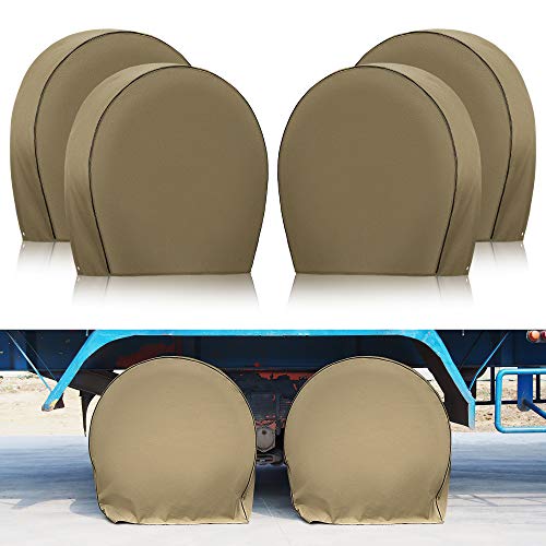 Kohree RV Tire Covers Set of 4 for RV Wheel Camper Truck Trailer SUV