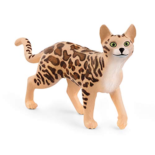 schleich 13918 Bengal Katze, für Kinder ab 3+ Jahren, FARM WORLD - Spielfigur