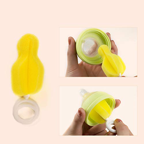 Formemory 7Pcs Baby Bottle Brush Cleaning Set, Multipurpose Water Bottle Cleaner for Baby Feeding Bottle Nipple Straws Pink - Thumbnail 4