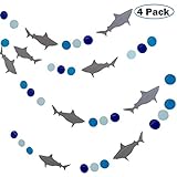 Shark Banner, Shark Garland, Ocean Animals/Baby Shark/Under The Sea/Summer Beach Bach/Swimming Pool/Hawaii Luau/Shark Doo Doo Theme Baby Shower Birthday Party Supplies Decorations