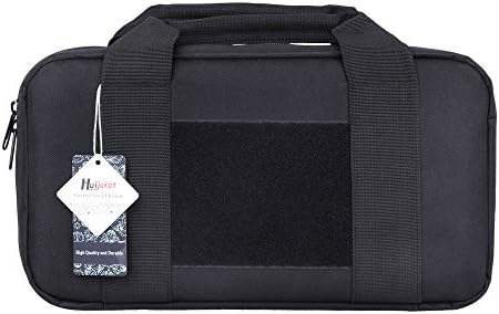 Huijukon Tactical Single Pistol Case Range Bag Handgun Bag 1000D Nylon
