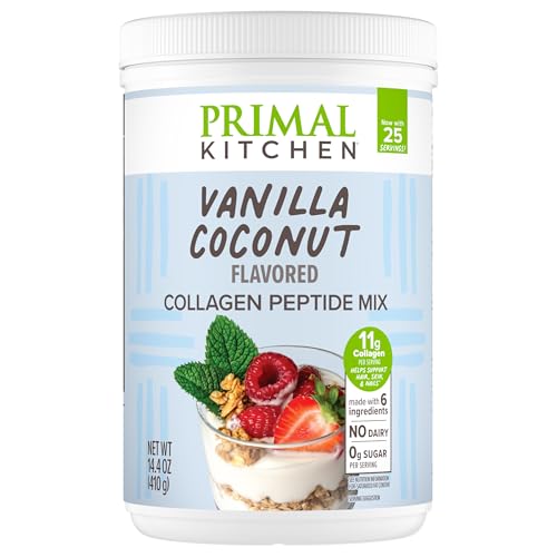 Primal Kitchen Vanilla Collagen Fuel® Drink Mix, Vanilla Coconut Collagen Pepti…