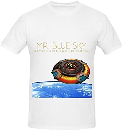 Electric Light Orchestra Mr Blue Sky 80s Men O Neck Big Tall Tee White