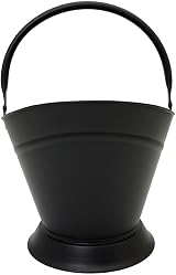 CHARLES BENTLEY Black Matte Iron Coal Bucket 3KG Fireplace Storage Carry Handle view 2