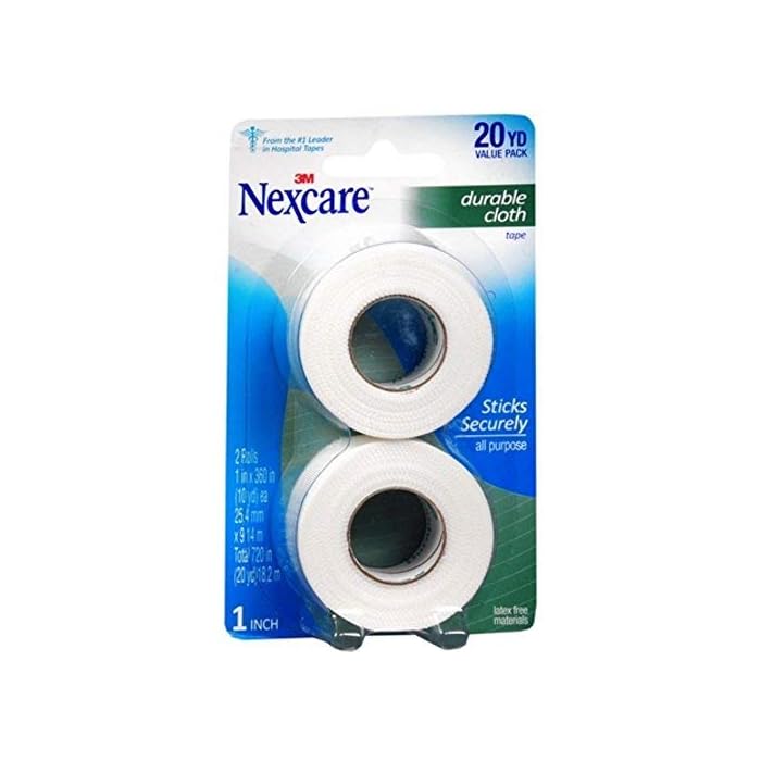 Nexcare Durapore Durable Cloth Tape 1" X 10 yd, 2 ea (Pack of 3)