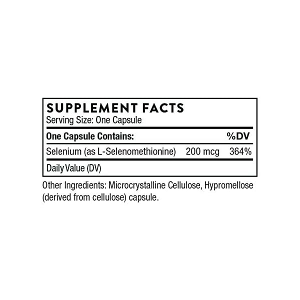 Thorne Selenium 200 mcg Selenium Supplement for Antioxidant Support