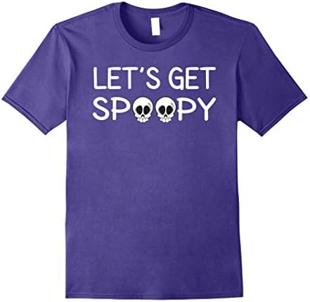 Mens Lets Get Spoopy T-Shirt Spooky Custome Halloween Funny XL Purple