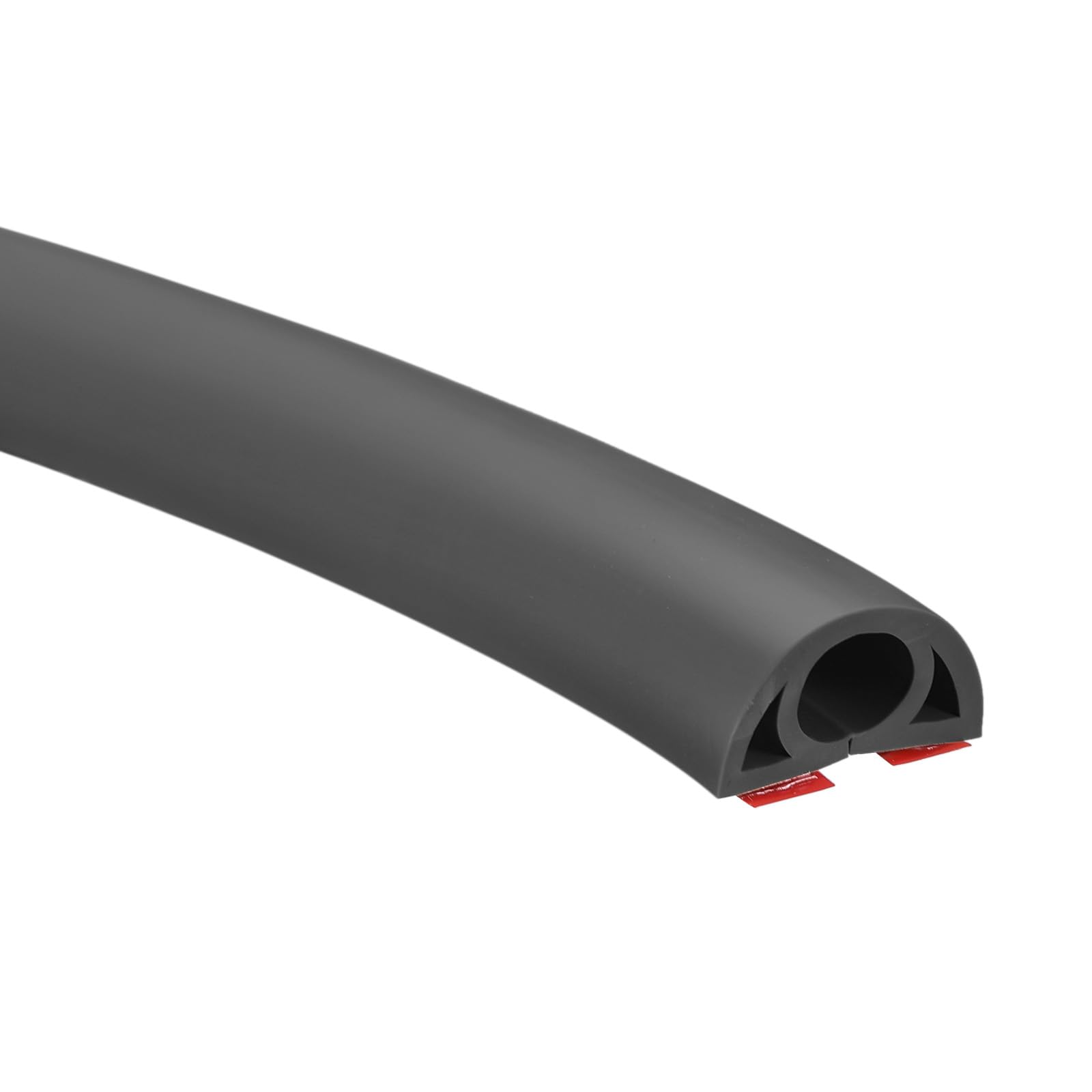 uxcell D20 3.3ft Floor Cord Cover, PVC Cord Cover Floor, Wire Cover for Extension Cords, Protect Wires & Prevent Cable Trips, Hole Width: 0.31", Black