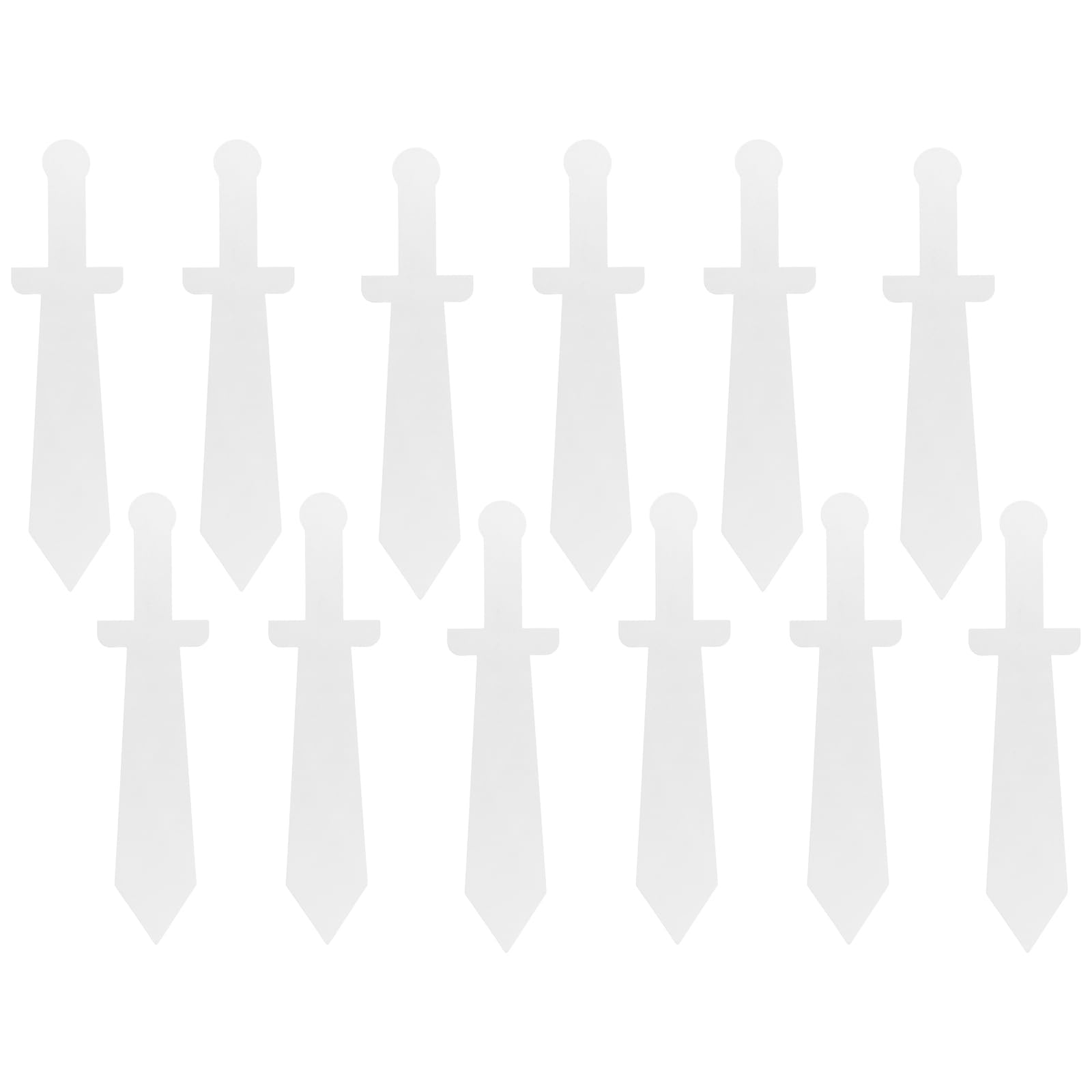 TOGEVAL 12pcs DIY Knight Sword for Blank Cardboard Swords for Painting Crafting Role Play Accessories Creative Imaginative Play and Castle Activities