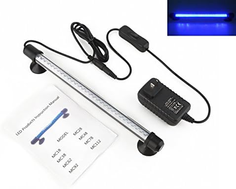 Aquarium Light for Fish Tanks,LedHome Aquarium Led Light Kit Underwater Submersible Fish Tank Lamp 30 Leds 11 Inch (Blue)