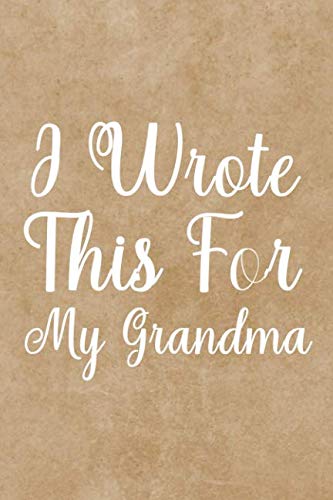 D0wnl0ad I Wrote This For My Grandma: fill in the blank book for grandma, what i love about grandma book, mot EPUB