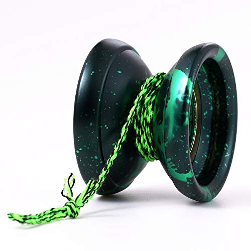INONE Dragons YOYO Aluminum Alloy Unresponsive Yo-yos Designed for Kids, Yo-Yo Fans, Beginners Gift Glove, 10 Strings, Spare Bearing (Venom)