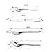 Amerzam Flatware Set,18/8 Stainless Steel Cutlery with Knife Fork Spoon Teaspoon Dinnerware Cutlery Set (24 Piece with Gift Box)