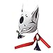 YangYong Kitsune Mask for Halloween Costume, Japanese Traditional Fox Cosplay Kabuki Masks Anime Masquerade Ball Party