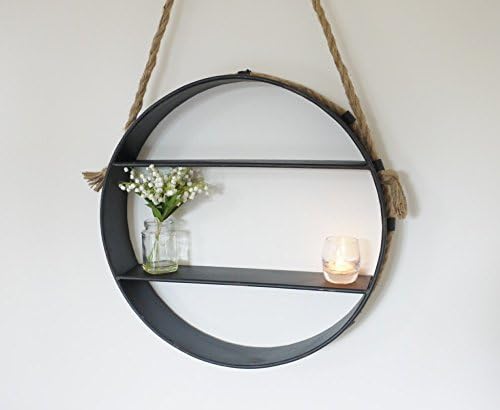 HANGING ROUND WALL SHELVES - INDUSTRIAL STYLE