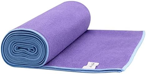 Au Bella Microfiber Hot Yoga Mat Towel and Improve Your Grip,Perfect for Bikram Yoga, Ashtanga Yoga, Hot Yoga - Non Slip, Lightweight& Fast Drying,Ultra Absorbent, Machine Washable