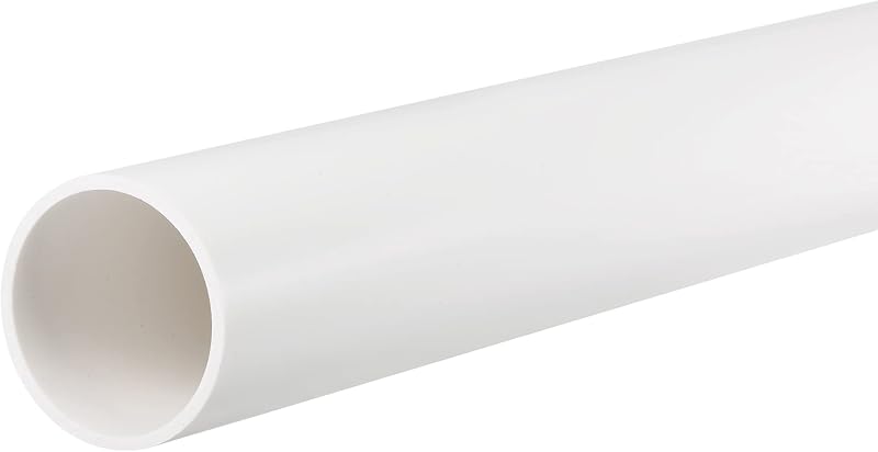Sourcing Map PVC Rigid Tube 36mm ID 40mm OD 0.35m White High Impact Tubing