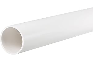 MECCANIXITY PVC Rigid Tube Round Pipe Hardware Tubing 36mm ID 40mm OD 350mm White High Impact for Water Pipe,Crafts,Cable Sleeve