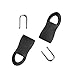 16 Pieces Replacement Zipper Tags Zip Fixer for Clothes or Bags, Black