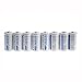ON THE WAY®8PCS 16340 2000mAh 3.6V White Rechargeable Battery for flashlight torch light