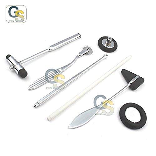 G.S Neurological Reflex Medic Hammer Hammer 5 Piece Set - Black Best Quality - Thumbnail 3