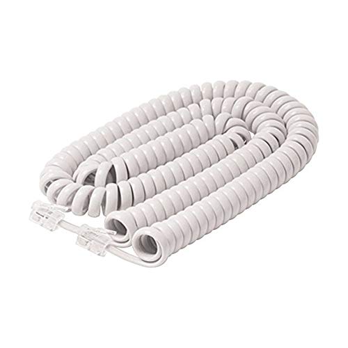 STEREN 25 FT (25 Feet - 7.62 Meters) Handset Cord White Premium Telephone Cable Cord [STEREN BL-322-025WH] STEREN