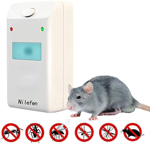 NILEFEN Ultrasound Insect Removal Device - Indoor Pest Control Devices with Ultrasonic & Electromagnetic Power - Fight against Rats, Mice, Ants, Roaches, Mosquitoes, Insects, Flea, Spiders, more