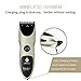 Dr.HeiZ Pet Grooming Clippers-Rechargeable Cordless Pro-cut Trimmer Kit for Dogs and Cats(Champagne Golden)