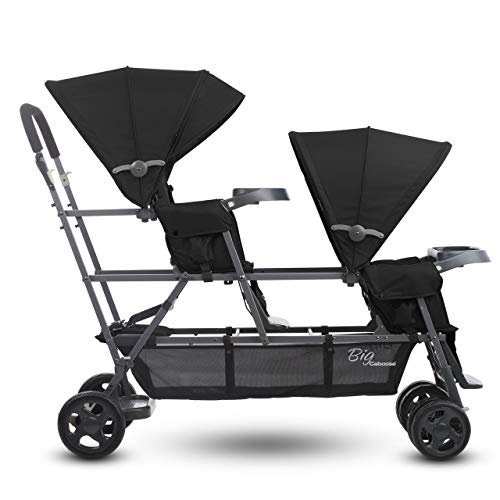 Joovy Big Caboose Graphite Triple Stroller, Stand on Tandem, Black Pricepulse