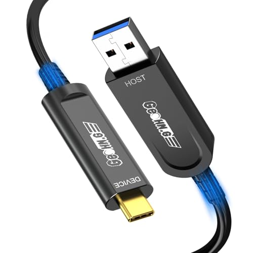 USB A to USB C Fiber Optic Cable 164 FT, 10Gbps Active Long USB Cable at Amazon