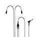 Tennmak MMCX Cable Detachable Earphones Replacement Cable for Shure SE215 SE315 SE425 SE535 SE846 UE900 Headphones (Black/no Mic)