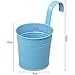 10 pcs Hanging Flower Pots, Thickened Metal Iron Wall Hanging Planter Indoor/ Outdoor for Railing Fence Balcony Garden Home Decoration, Multicolor