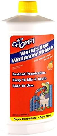 WP Chomp World’s Best Wallpaper Stripper: and Sticky Paste Remover, Citrus Scent 22oz Super Concentrate