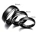 SOMEN TUNGSTEN 6mm Titanium Rings for Men Women Black Dome Two Tone Polish Wedding Band Size 12.5