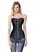 Charmian Women's 26 Steel Boned Brocade Long Torso Hourglass Body Shaper Corset Black XXXXXXX-Large