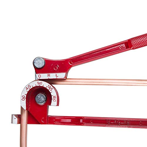 Wostore 180 Degree Tubing Bender for 1/4 5/16 and 3/8Inch Copper Aluminum Thin Stainless Steel Red - Thumbnail 2