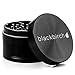 Blackbirch Grinders - 4 Piece Aluminum Herb Grinder with Pollen Catcher - Large (2.5 inch) - Black