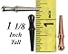 Deluxe Games and Puzzles Premium Metal Cribbage Pegs Set of 15 in Five Metals 1 1/8? Tall; Tapered to Fit 1/8 Holes Bonus Green Velveteen Drawstring Storage Pouch