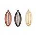 Set of 3 Fashion Banana Hair Clips Round 5 inch Hair Claw - Wood Look