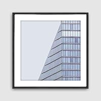 Framed Canvas Wall Art Geometric Building Canvas Prints Home Artwork Decoration for Living Room,Bedroom - 16x16 inches