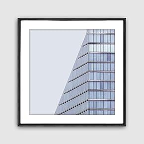 Framed Canvas Wall Art Geometric Building Canvas Prints Home Artwork Decoration for Living Room,Bedroom - 16x16 inches
