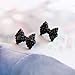 A Pair Fashion Cute Black Rhinestone Crystal Bowknot Bow Tie Stud Earring